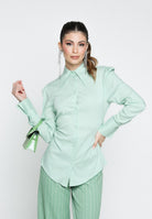 SANTAS Camicia a manica lunga CRèME BRULèE verde menta da donna PV2506 VERDE SANTAS 