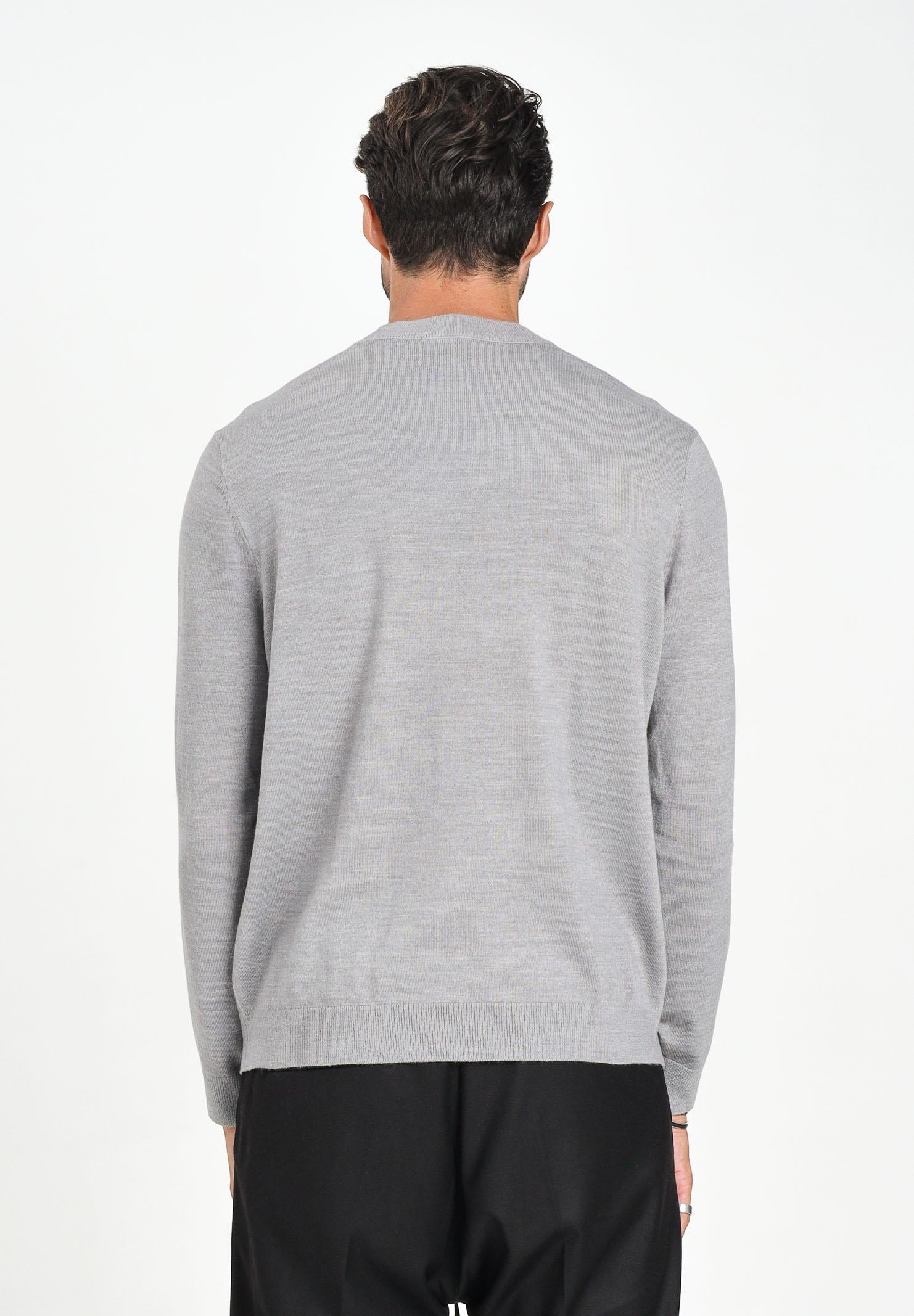 ARMANI EXCHANGE Maglioncino girocollo grigio da uomo con patch logo XM001329AF11982 O8005 ARMANI EXCHANGE 