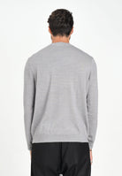 ARMANI EXCHANGE Maglioncino girocollo grigio da uomo con patch logo XM001329AF11982 O8005 ARMANI EXCHANGE 