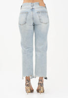 VICOLO Jeans Zeke in denim chiaro sabbiato da donna DAB5121 DEVI VICOLO 