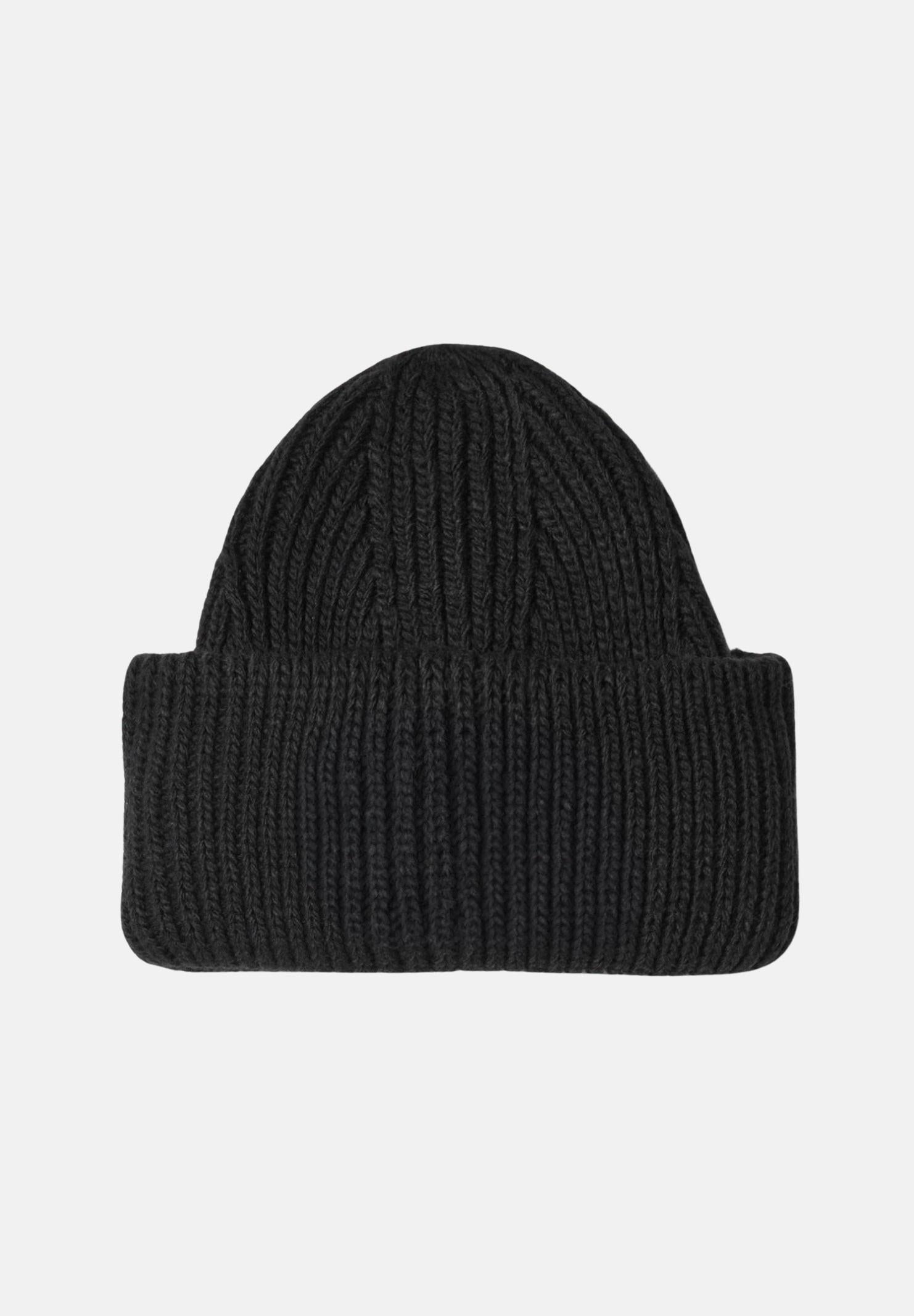 HINNOMINATE Berretto di lana nero donna con patch logo