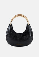 ELISABETTA FRANCHI Borsa a mano nera da donna con stampa cocco BS29A56E2 110 ELISABETTA FRANCHI 