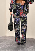 ADIDAS ORIGINALS Pantalone sportivo adidas X Jeremy Scott Pride AOP nero da donna JY2021 . ADIDAS ORIGINALS 