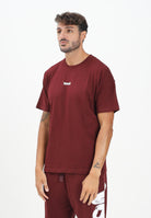 DISCLAIMER T-shirt a manica corta bordeaux da uomo con stampa logo 25IDS55117 BO DISCLAIMER 