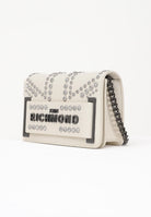 RICHMOND Borsa a tracolla panna da donna con borchie e logo RWA25235BO WH RICHMOND 
