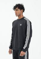 ADIDAS ORIGINALS Felpa girocollo Adicolor Classics 3-Stripes nera da uomo IM2087  ADIDAS ORIGINALS 