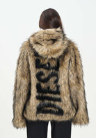 DIESEL Pelliccia sintetica beige per donna e ragazze dove il maxi logo Diesel J02406KXBQ9 K709 DIESEL 