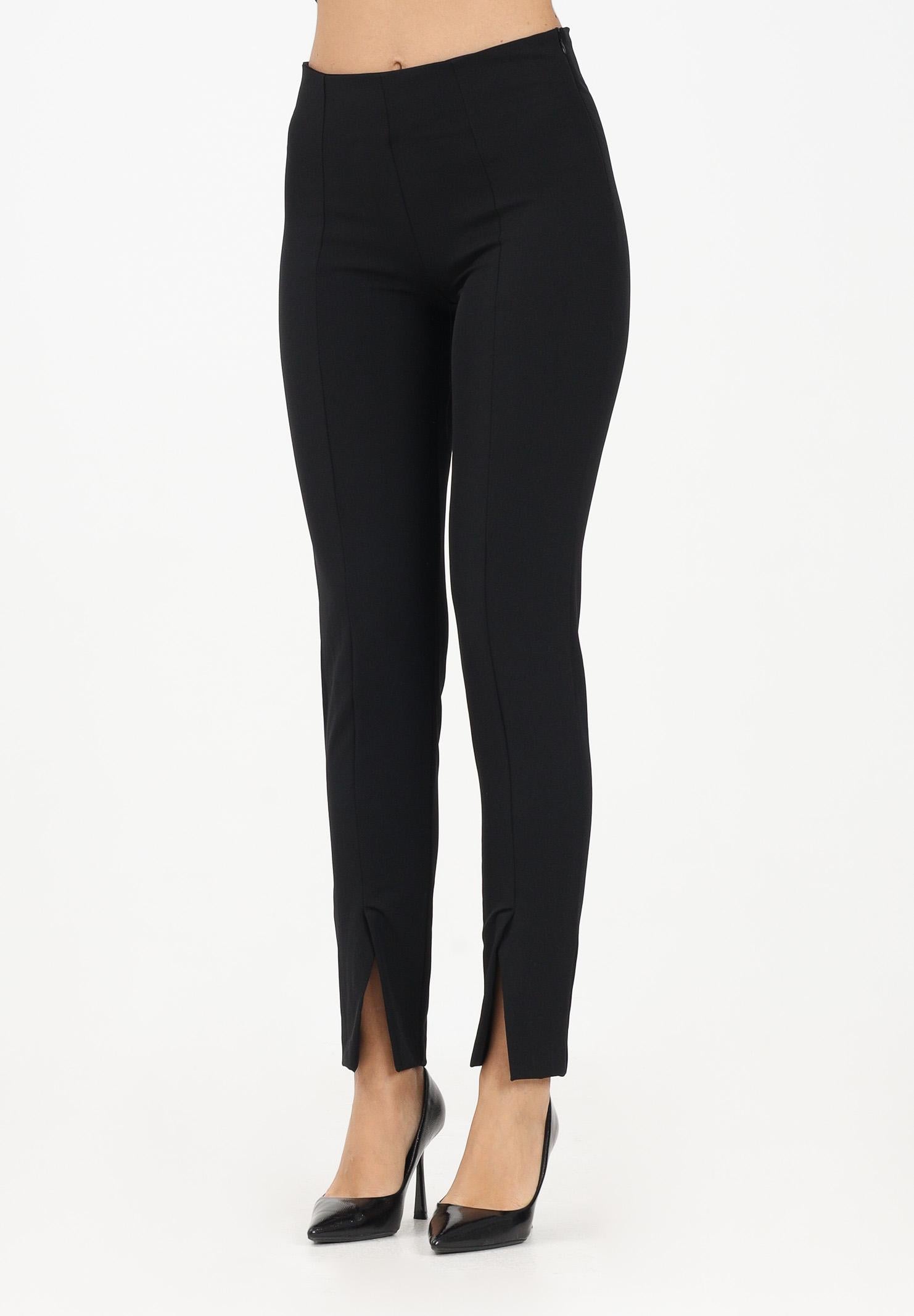VICOLO Pantalone nero da donna con spacchetti TF1945 NE VICOLO 