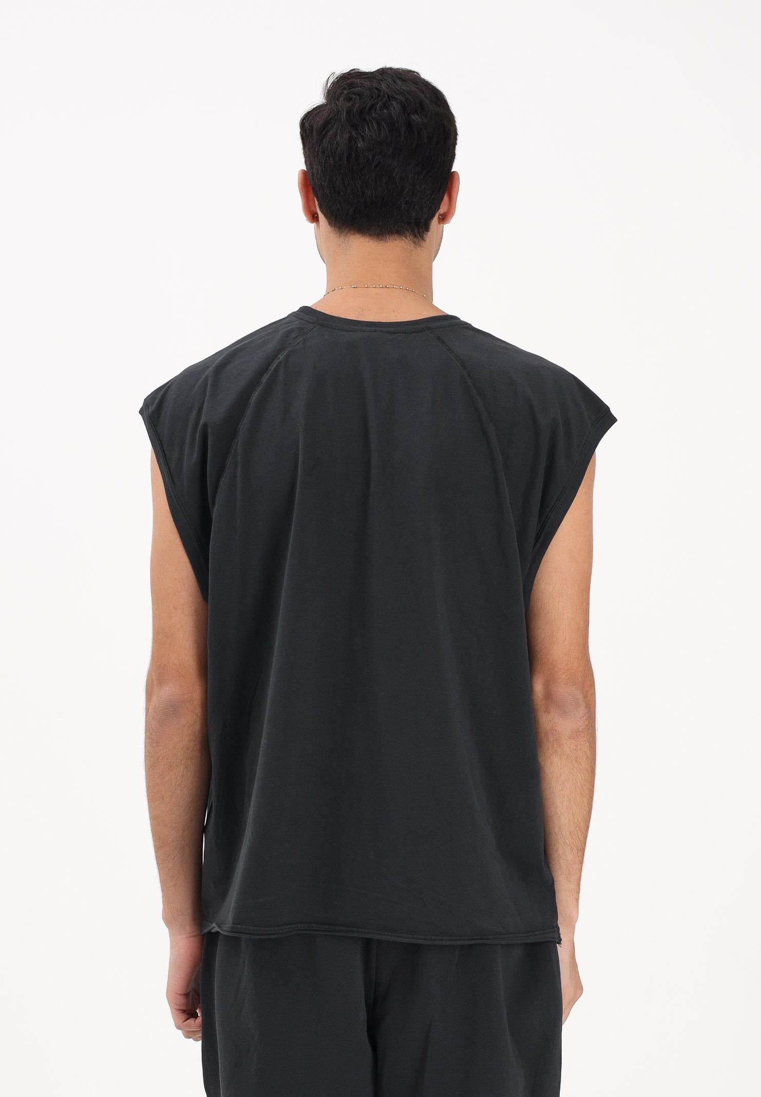 DISCLAIMER T-shirt smanicata grigia da uomo con logo 26EDS55429 NE DISCLAIMER 