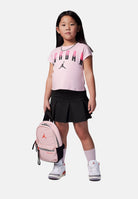 JORDAN Completino rosa e nero da bambina con stampa logo 35D974 G0T JORDAN 
