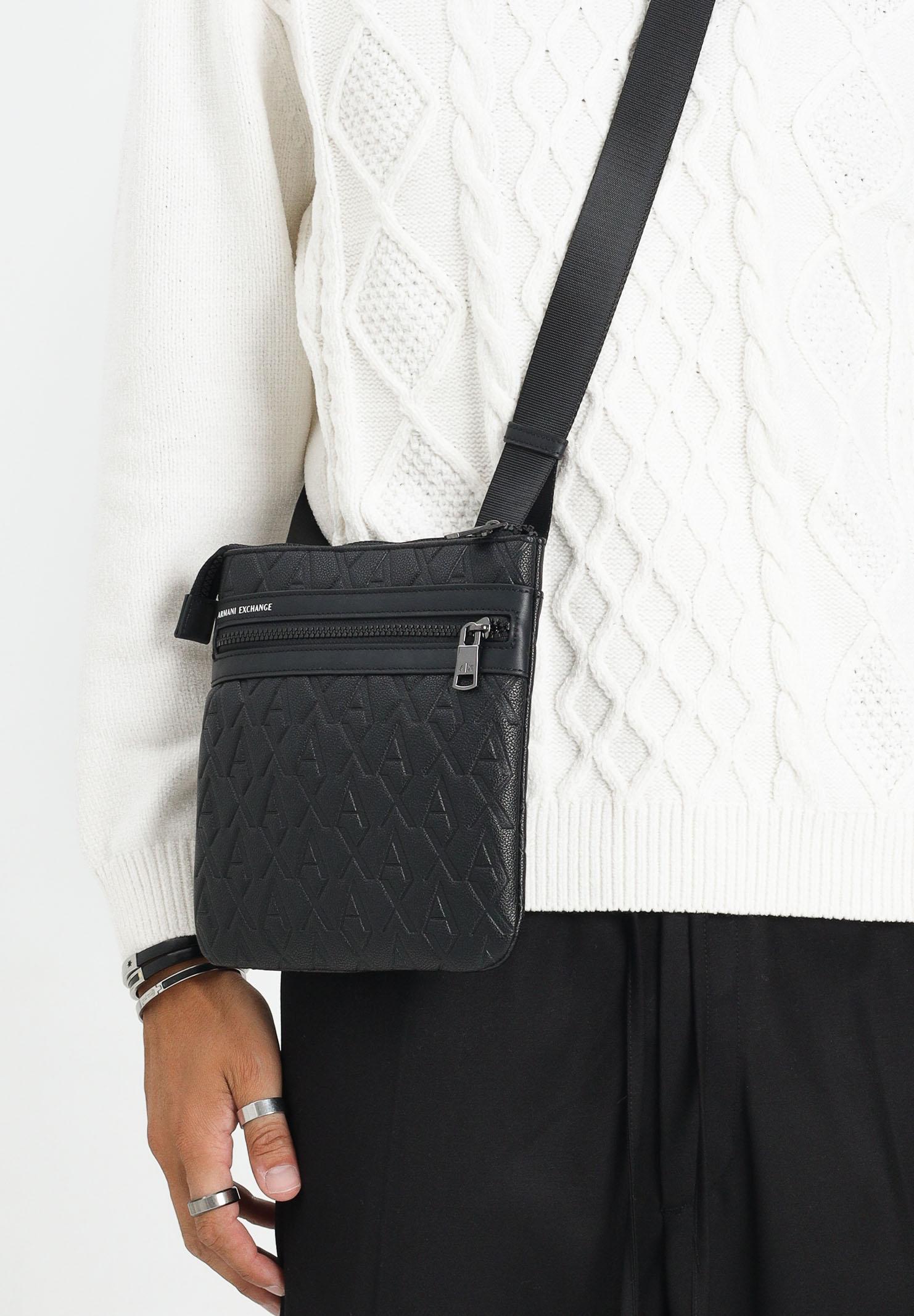 ARMANI EXCHANGE Borsello Nero Uomo Logo A|X