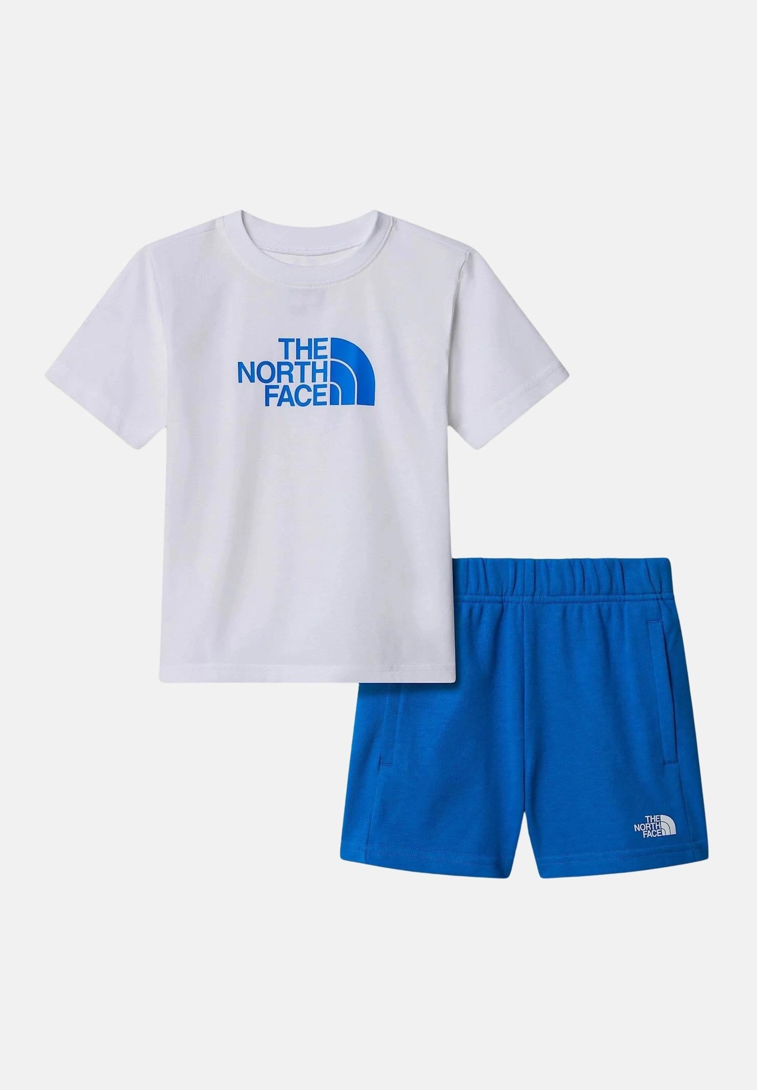 THE NORTH FACE Completino Cotton Summer bianco e blu da bambino NF0A8ANUTL41 . THE NORTH FACE 