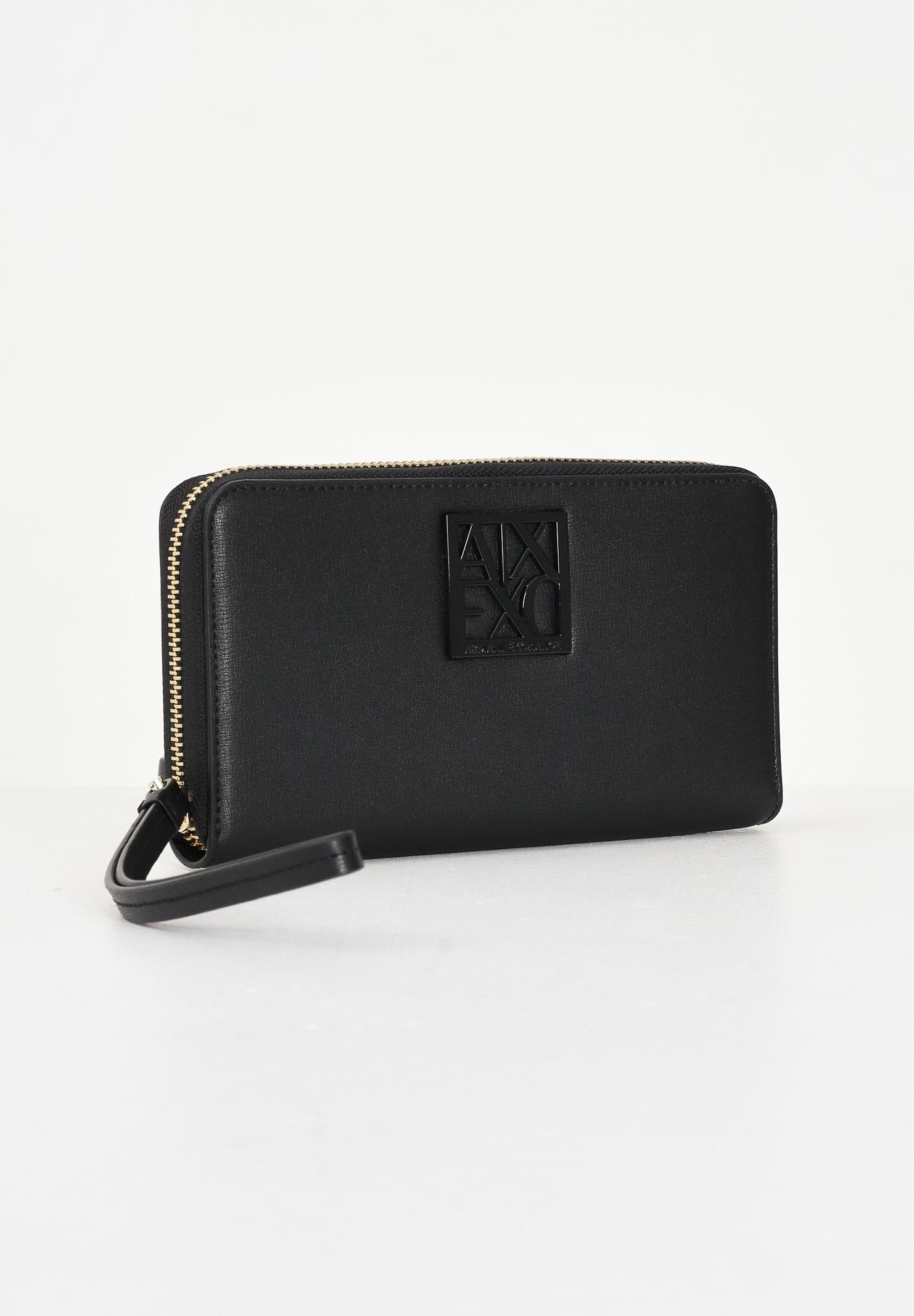 ARMANI EXCHANGE Portafogli nero da donna con placca logo 9484860A874 00020 ARMANI EXCHANGE 