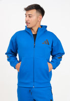 Felpa con zip Z.N.E. blu da uomo JF6388 . ADIDAS PERFORMANCE 
