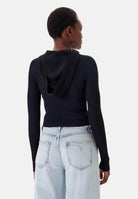 TOMMY JEANS cardigan Ribbed Zip-Thru Slim Cardigan nero da donna. DW0DW20974 BDS TOMMY JEANS 