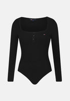 TOMMY JEANS Body a manica lunga nero da donna con logo DW0DW22533 BDS TOMMY JEANS 