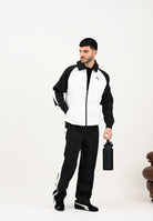 PUMA Felpa con zip T7 bianca e nera da uomo 632994 02 PUMA 