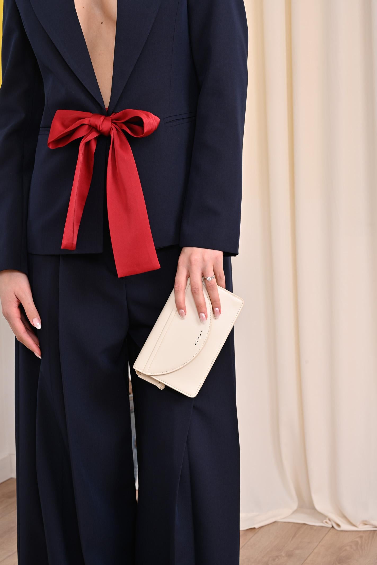 MARNI Borsa a tracolla panna da donna con logo M01256M00TK 0M221 MARNI 