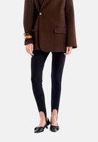 VICOLO Leggings nero da donna con staffa alla caviglia TF1759 NE VICOLO 