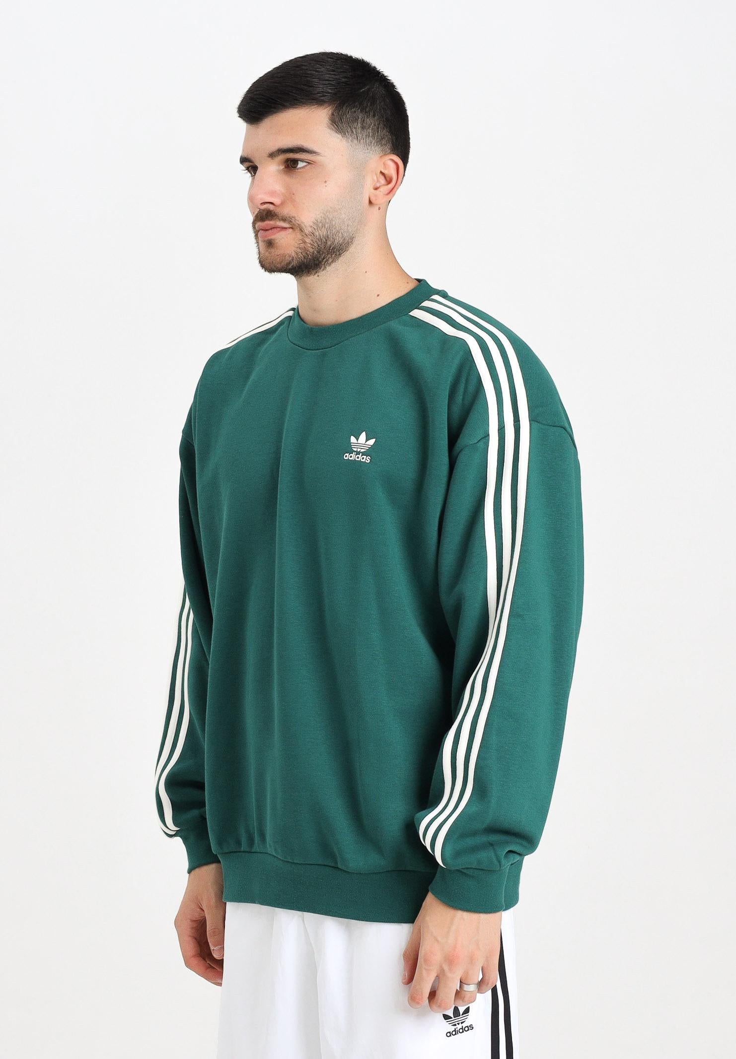 ADIDAS ORIGINALS Felpa girocollo Adicolor Oversized Crew verde da uomo KA0467  ADIDAS ORIGINALS 