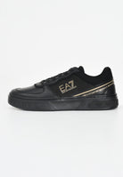 EA7 Sneakers nere da uomo con stampa logo oro 7X000338AF18614 MZ177 EA7 