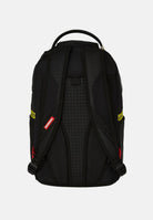 SPRAYGROUND Zaino SHARK CENTRAL YELLOW TAPE DLX SATINATO nero per uomo e donna 910B7736NSZ  SPRAYGROUND 