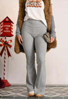 ADIDAS ORIGINALS Leggings Essentials Rib Flared grigio da donna IY9674 . ADIDAS ORIGINALS 