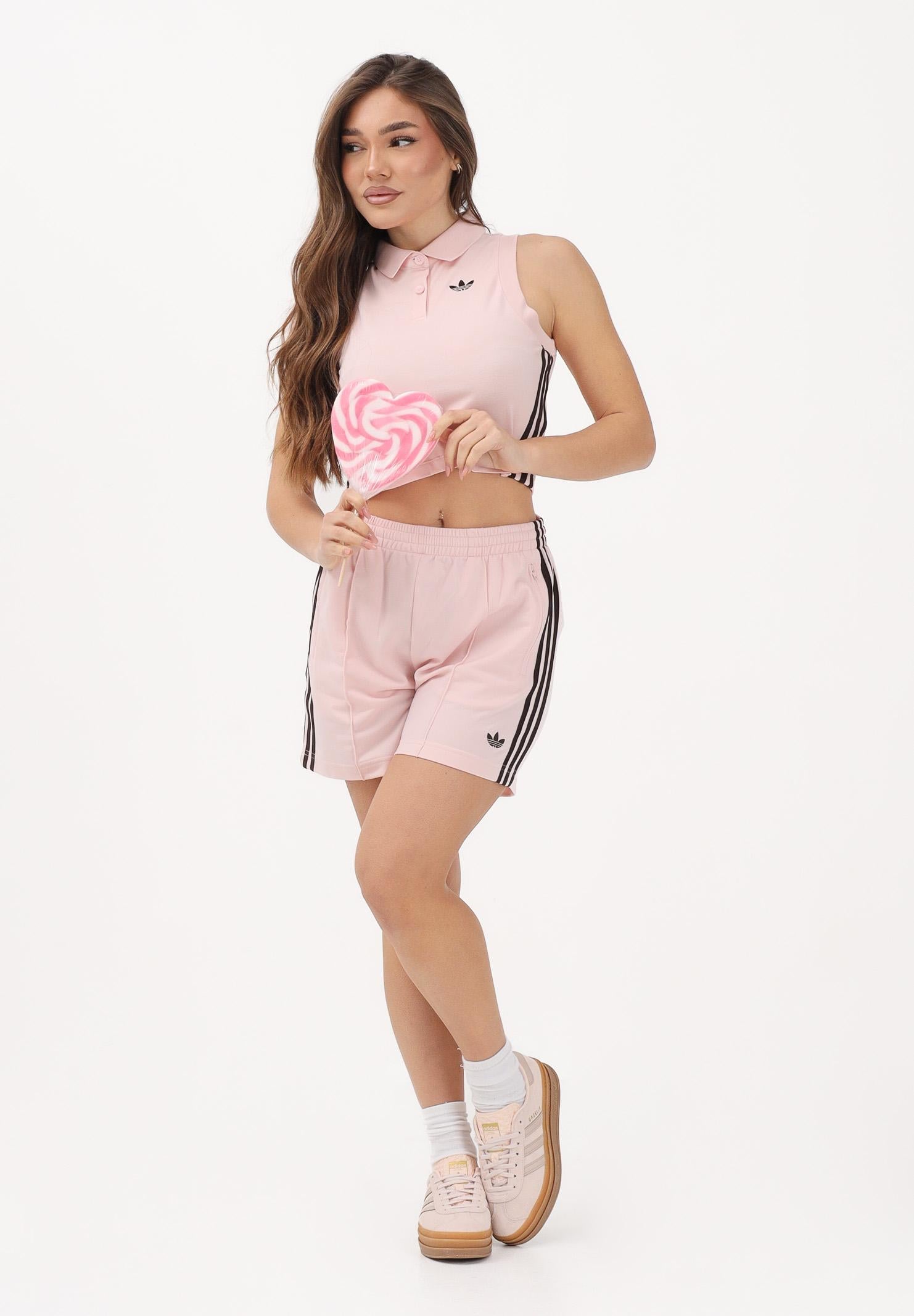 ADIDAS ORIGINALS Shorts sportivo CLASSIC FIREBIRD rosa e marrone da donna KD3671 . ADIDAS ORIGINALS 