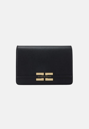 ELISABETTA FRANCHI Pochette nera da donna con logo BS39A61E2 110 ELISABETTA FRANCHI 