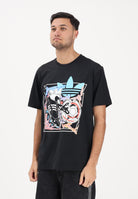 ADIDAS ORIGINALS T-shirt a manica corta Archive Anime Football nera da uomo KE2768 . ADIDAS ORIGINALS 