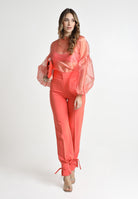 SANTAS Pantalone elegante DULCHE DE LECHE corallo da donna PV25024 CORALLO SANTAS 