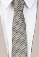 Cravatta beige da uomo con motivo astratto 2059/4C  LANVIN 