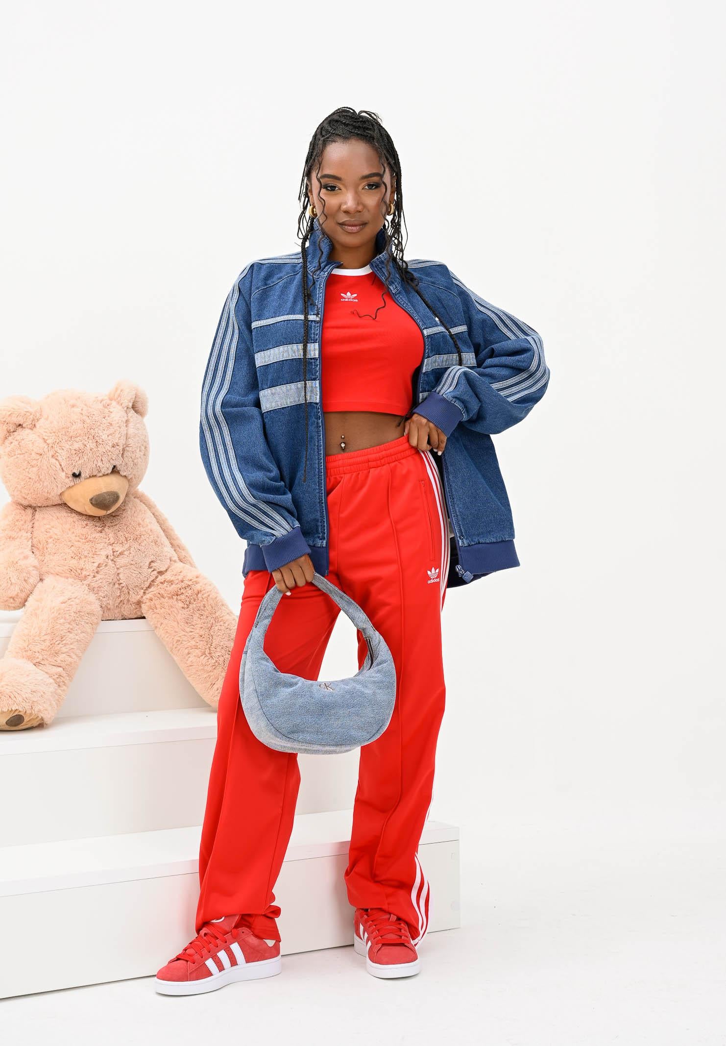 ADIDAS ORIGINALS T-shirt a manica corta 3-Stripes rossa da donna JD0303  ADIDAS ORIGINALS 