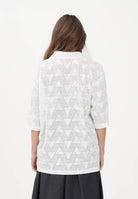 ADIDAS ORIGINALS Polo a manica corta in pizzo bianca da donna KC6427 . ADIDAS ORIGINALS 