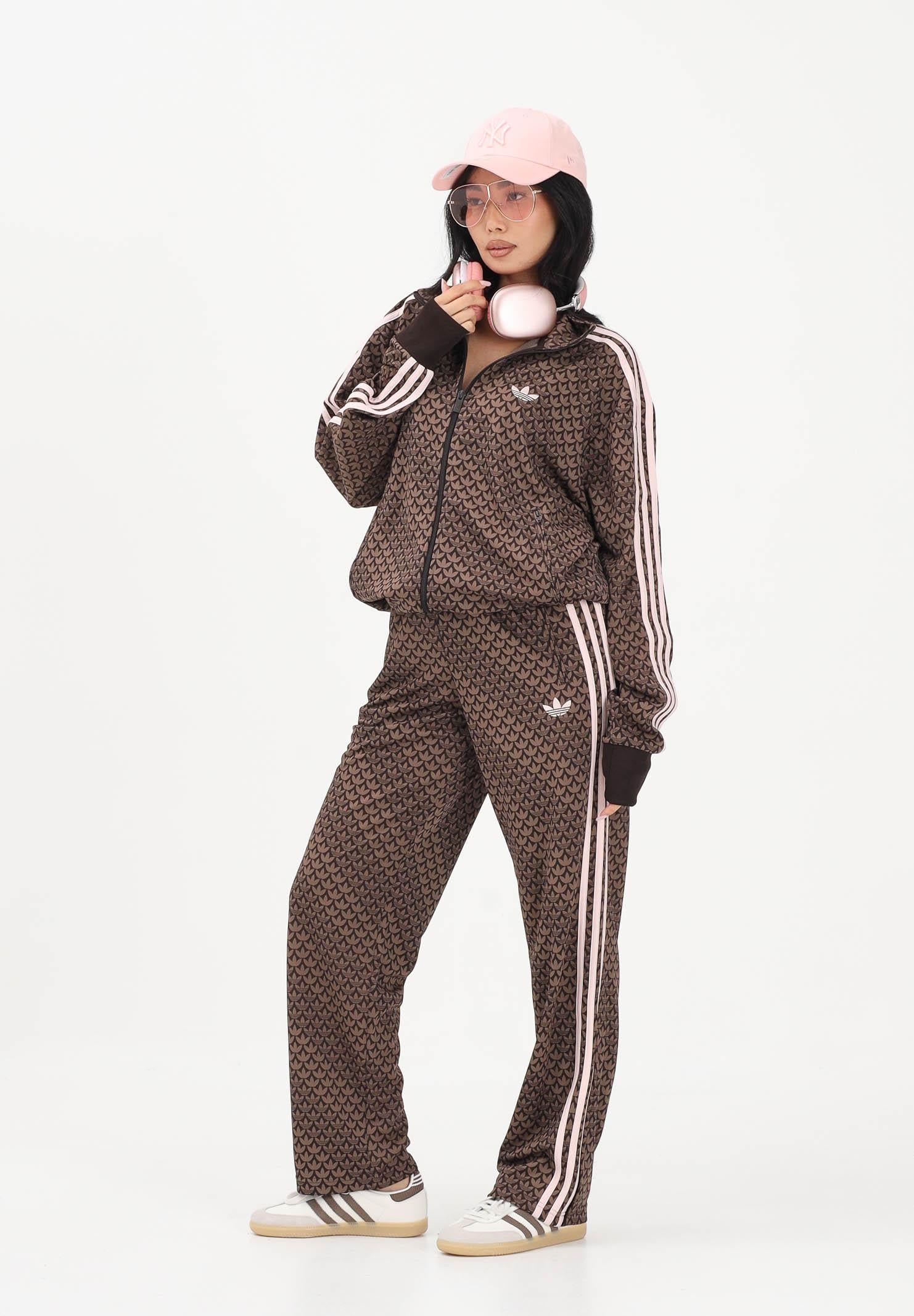 ADIDAS ORIGINALS Pantalone sportivo FIREBIRD LOOSE MONOGRAM marrone per uomo e donna KE1678 . ADIDAS ORIGINALS 