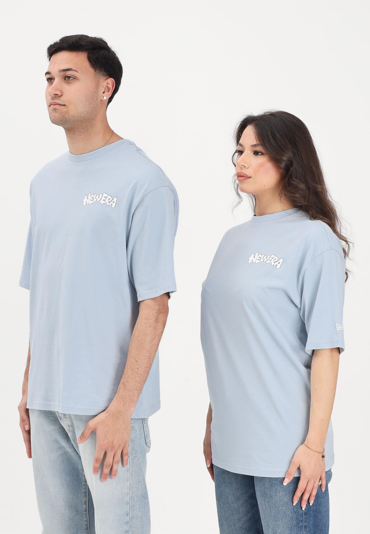 NEW ERA T-shirt a manica corta Oversized New Era Fun Block Party Graphic azzurra per uomo e donna 60856210 . NEW ERA 