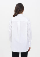 ELISABETTA FRANCHI Camicia a manica lunga bianca da donna in popeline di cotone a righe CA12156E2 100 ELISABETTA FRANCHI 