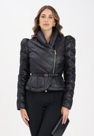 ELISABETTA FRANCHI Piumino nero da donna con baschina PI89Z56E2 110 ELISABETTA FRANCHI 