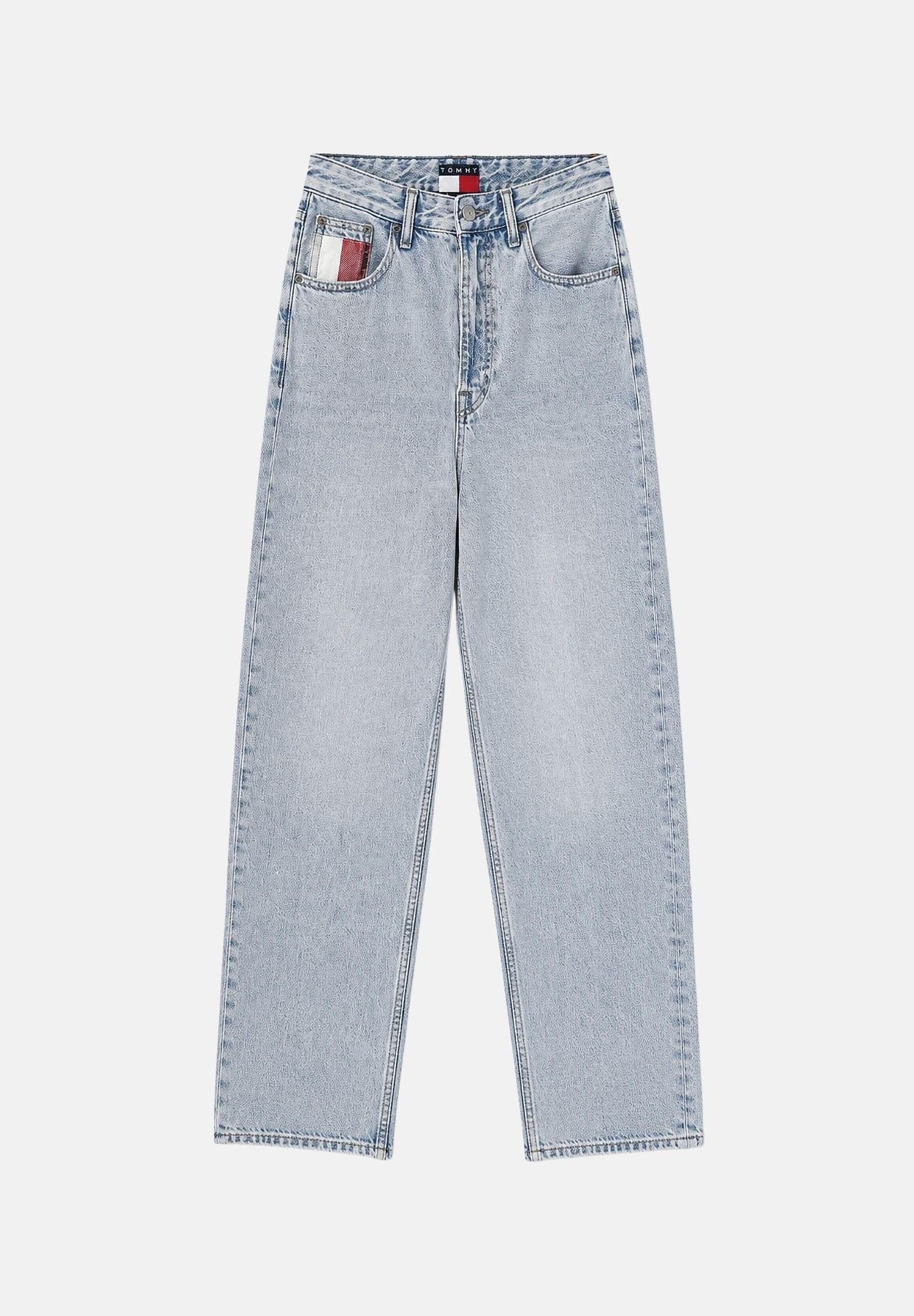 TOMMY JEANS  Jeans Mom Fit Denim Light 1AB azzurro chiaro donna DW0DW23467 1AB TOMMY JEANS 