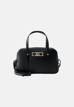 ARMANI EXCHANGE Borsa a mano nera da donna con fibbia logo XW002610AF15632 UC010 ARMANI EXCHANGE 
