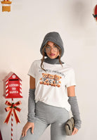 VICOLO T-shirt a manica corta bianca da donna con stampa RF0600 BI VICOLO 