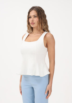 ONLY Top panna da donna con scollo squadrato 15367275 CLDA ONLY 