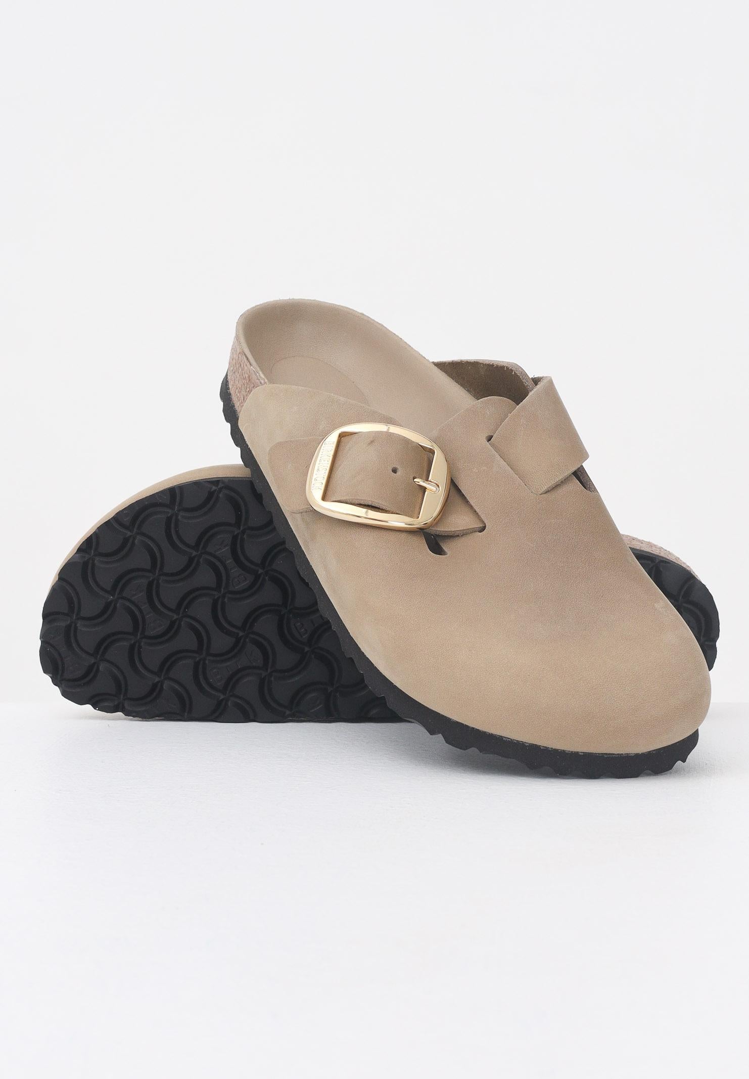BIRKENSTOCK Ciabatte Boston Big Buckle beige da donna 1030425 - BIRKENSTOCK 