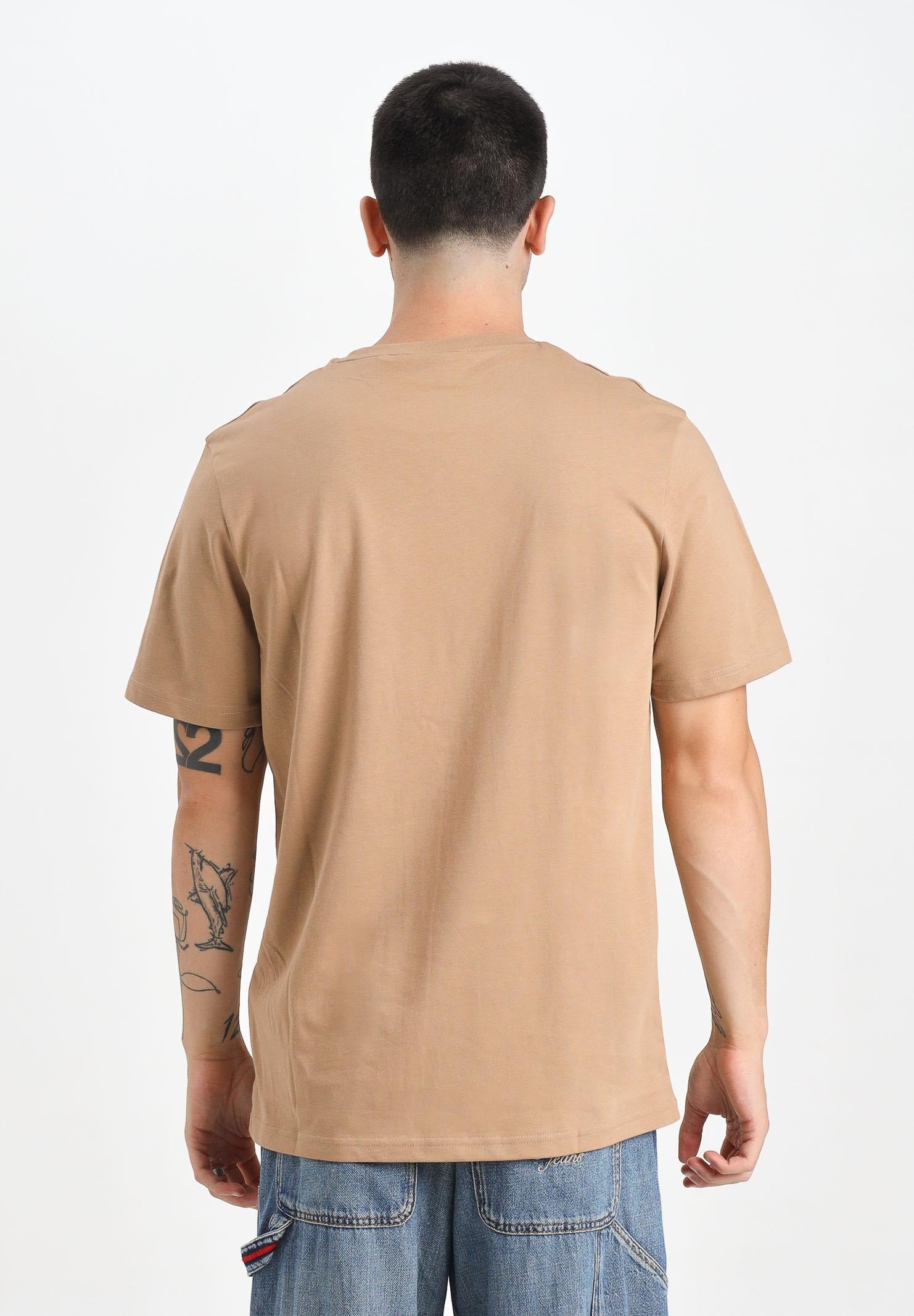 LYLE & SCOTT T-shirt a manica corta beige da uomo con patch logo TS400VOG X851 LYLE & SCOTT 
