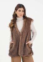 ONLY Pelliccia smanicata marrone da donna 15354308 Tannin ONLY 