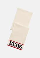GCDS Sciarpa panna per uomo e donna con banda centrale e logo GCDS B2CU5901K19 15 GCDS 