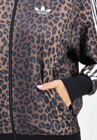 ADIDAS ORIGINALS Felpa con zip Firebird Loose Leo beige da donna JV7578  ADIDAS ORIGINALS 