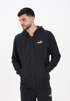 PUMA Felpa con zip Essentials nera da uomo 691657 01 PUMA 