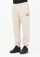 EA7 Pantalone sportivo panna da uomo in tessuto effetto scamosciato 7M000676AF16718 U1086 EA7 