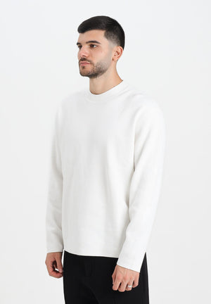 SELECTED HOMME Maglioncino girocollo panna da uomo 16098435 Egret SELECTED HOMME 